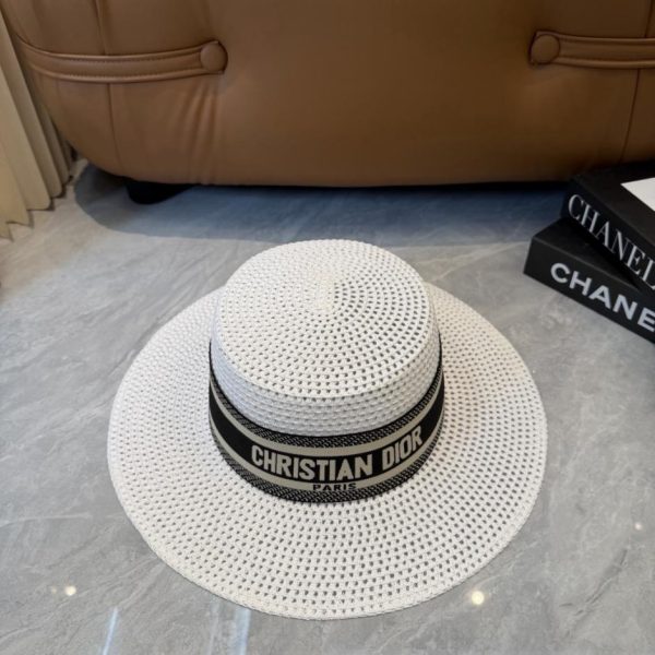 repliche,replica,perfette,siti di,affidabili,migliori siti,dove comprare,1:1,scarpe da ginnastica Nuovo versatile cappello di paglia a tesa piatta con fettuccia di DIOR (K6AHXJ)