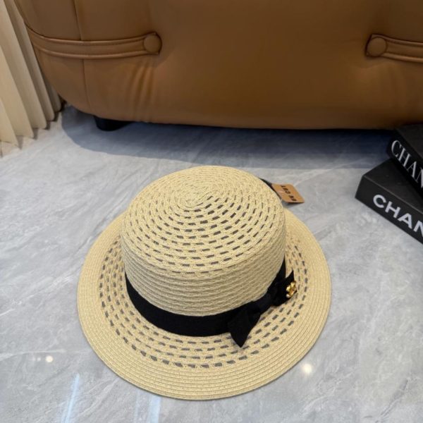 repliche,replica,perfette,siti di,affidabili,migliori siti,dove comprare,1:1,scarpe da ginnastica Nuovo cappello di paglia a tesa piatta di CHANEL (R6WMC9)