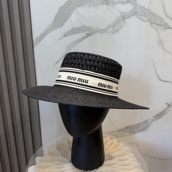 repliche,replica,perfette,siti di,affidabili,migliori siti,dove comprare,1:1,scarpe da ginnastica Cappello di paglia a tesa piatta MIUMIU (UGHRB1)