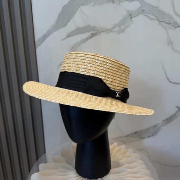 repliche,replica,perfette,siti di,affidabili,migliori siti,dove comprare,1:1,scarpe da ginnastica Cappello piatto ufficiale CHANEL, in paglia (7WF8HR)