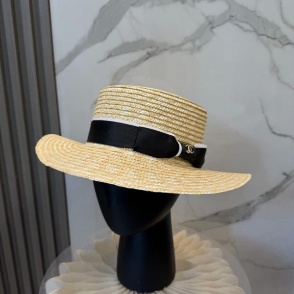 repliche,replica,perfette,siti di,affidabili,migliori siti,dove comprare,1:1,scarpe da ginnastica Cappello piatto ufficiale CHANEL, in paglia (EUI9RY)
