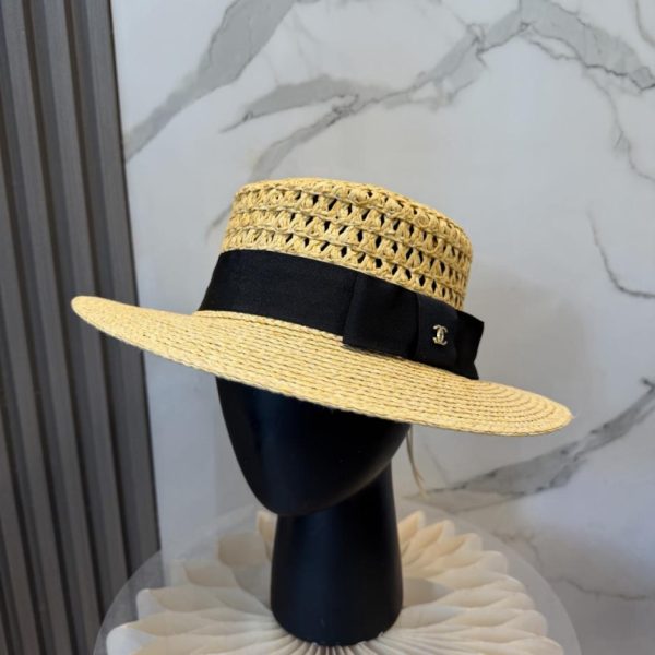 repliche,replica,perfette,siti di,affidabili,migliori siti,dove comprare,1:1,scarpe da ginnastica Cappello piatto ufficiale CHANEL, in paglia (J4MJJM)