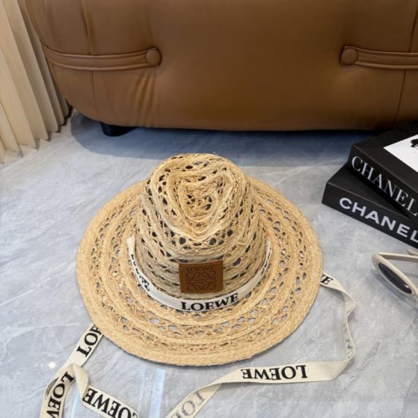repliche,replica,perfette,siti di,affidabili,migliori siti,dove comprare,1:1,scarpe da ginnastica Cappello di paglia casual a tesa larga Loewe Primavera/Estate (OQ8057)