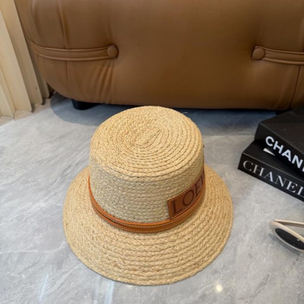 repliche,replica,perfette,siti di,affidabili,migliori siti,dove comprare,1:1,scarpe da ginnastica Cappello di paglia casual primavera/estate Loewe con logo Resort, cappello di paglia intrecciata in rafia di alta qualità importato (SAIYCY)