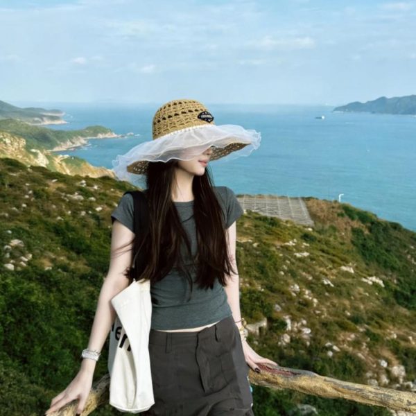 repliche,replica,perfette,siti di,affidabili,migliori siti,dove comprare,1:1,scarpe da ginnastica Cappello da spiaggia originale MIUMIU, a tesa larga (2T2B1M)