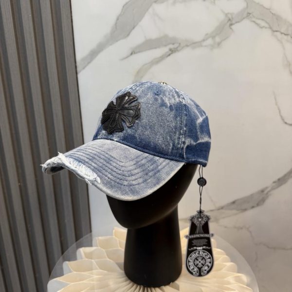 repliche,replica,perfette,siti di,affidabili,migliori siti,dove comprare,1:1,scarpe da ginnastica Nuovo cappellino da baseball Chrome Hearts in denim lavato di alta qualità (taglia 5R)