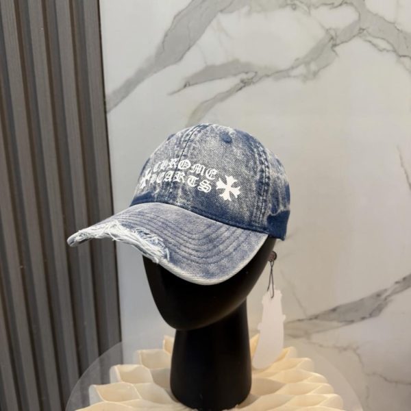repliche,replica,perfette,siti di,affidabili,migliori siti,dove comprare,1:1,scarpe da ginnastica Nuovo cappellino da baseball Chrome Hearts in denim lavato di alta qualità (GDM1HQ)