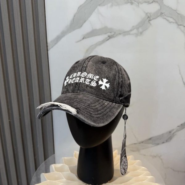 repliche,replica,perfette,siti di,affidabili,migliori siti,dove comprare,1:1,scarpe da ginnastica Nuovo cappellino da baseball Chrome Hearts in denim lavato di alta qualità (O3NBKQ)