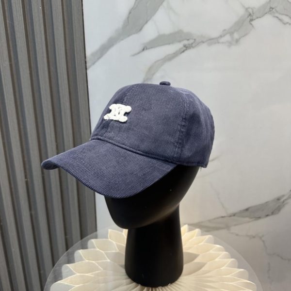 repliche,replica,perfette,siti di,affidabili,migliori siti,dove comprare,1:1,scarpe da ginnastica Cappellino da baseball in velluto a coste con ricamo Arco di Trionfo, edizione limitata Autunno/Inverno Celine (1MCUW9)