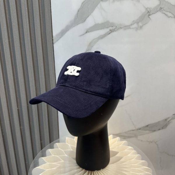 repliche,replica,perfette,siti di,affidabili,migliori siti,dove comprare,1:1,scarpe da ginnastica Cappellino da baseball in velluto a coste con ricamo Arco di Trionfo, edizione limitata Autunno/Inverno Celine (DEZ7NO)