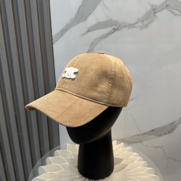 repliche,replica,perfette,siti di,affidabili,migliori siti,dove comprare,1:1,scarpe da ginnastica Cappellino da baseball in velluto a coste con ricamo Arco di Trionfo, edizione limitata Autunno/Inverno Celine (RN233X)