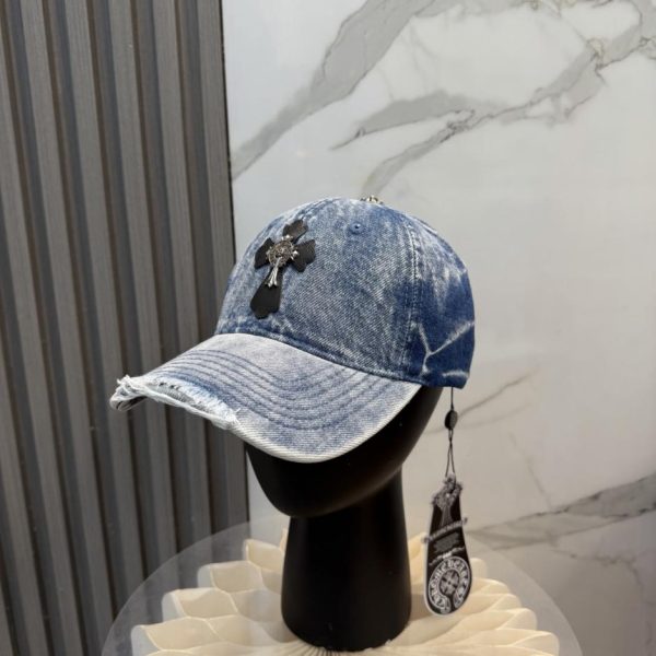 repliche,replica,perfette,siti di,affidabili,migliori siti,dove comprare,1:1,scarpe da ginnastica Nuovo cappellino da baseball Chrome Hearts in denim lavato di alta qualità (ERB7KM)