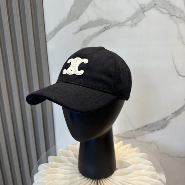 repliche,replica,perfette,siti di,affidabili,migliori siti,dove comprare,1:1,scarpe da ginnastica Cappellino da baseball in cashmere Celine, collezione Autunno/Inverno, design semplice (YSQ8YC)