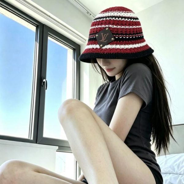 repliche,replica,perfette,siti di,affidabili,migliori siti,dove comprare,1:1,scarpe da ginnastica Cappello di paglia lavorato a maglia e pizzo Louis Vuitton (HDMVFQ)