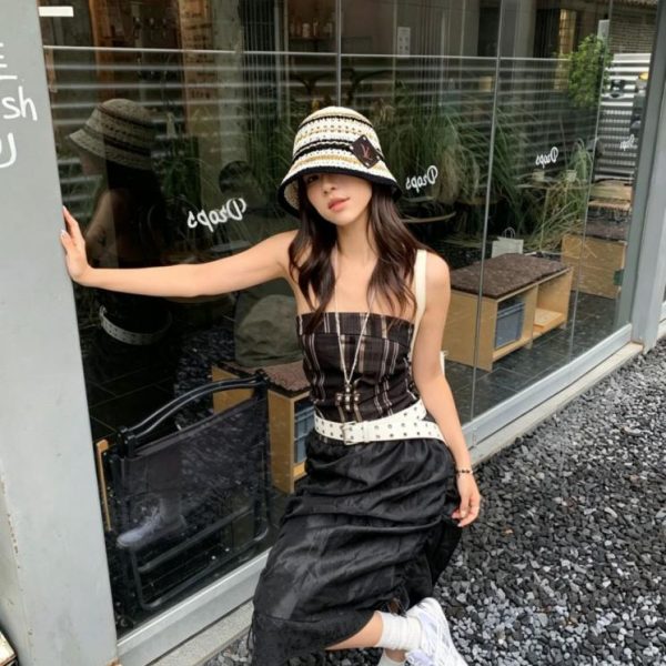 repliche,replica,perfette,siti di,affidabili,migliori siti,dove comprare,1:1,scarpe da ginnastica Cappello di paglia in pizzo lavorato a maglia Louis Vuitton (Q4XK59)