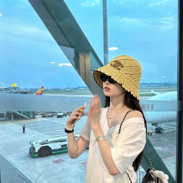 repliche,replica,perfette,siti di,affidabili,migliori siti,dove comprare,1:1,scarpe da ginnastica Nuovo cappello da sole a tesa larga/cappello di paglia da pescatore di CELINE (J0H1UM)