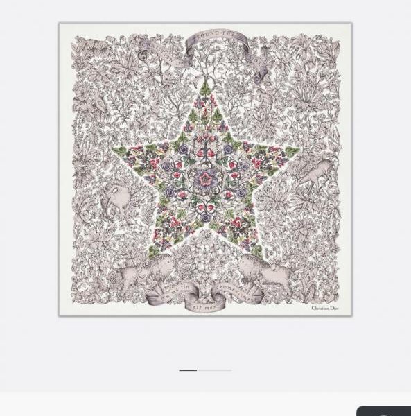 SDO251518 Momme Double-sided 90x90cm Twill Silk Dior "Around the World" (B1CXAQ)