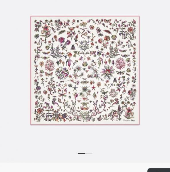 SDO251618 Momme Double-sided 90x90cm Twill Silk Dior "Cabinet de Curiosités" (IEHUVS)
