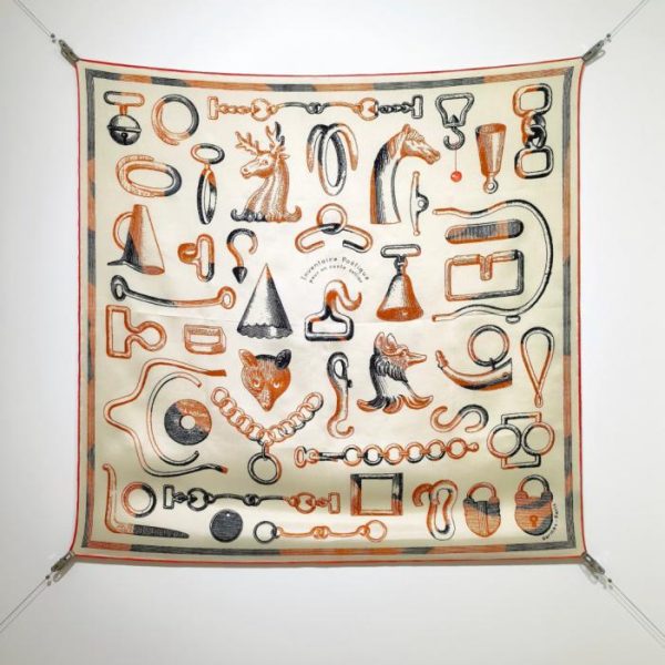repliche,replica,perfette,siti di,affidabili,migliori siti,dove comprare,1:1,scarpe da ginnastica SHMS250618 Momme Double-sided 90x90cm Twill Silk Hermès “Poetic Retrospective of Equestrian Tack Stories” (U10AUA)