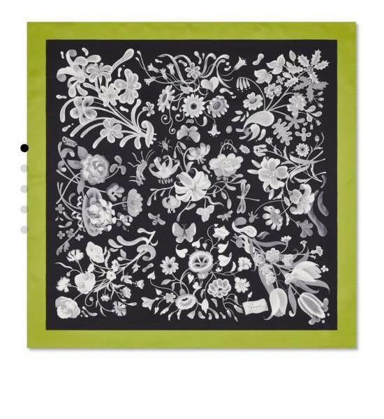 repliche,replica,perfette,siti di,affidabili,migliori siti,dove comprare,1:1,scarpe da ginnastica SGC260218 Momme Double-face 90x90cm Twill Silk Gucci “All-over Floral” (E6YJ0B)