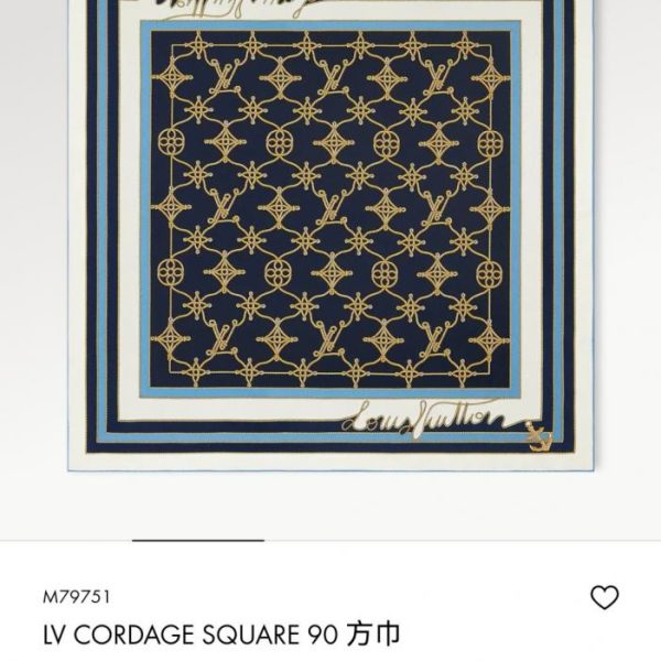 repliche,replica,perfette,siti di,affidabili,migliori siti,dove comprare,1:1,scarpe da ginnastica SLV252118 Momme Cordone in seta twill double-face 90x90cm LV “Cordage” (0ZA2OY)