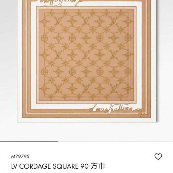 repliche,replica,perfette,siti di,affidabili,migliori siti,dove comprare,1:1,scarpe da ginnastica SLV252118 Momme Cordone in seta twill double face 90x90cm LV “Cordage” (GZ0X7E)