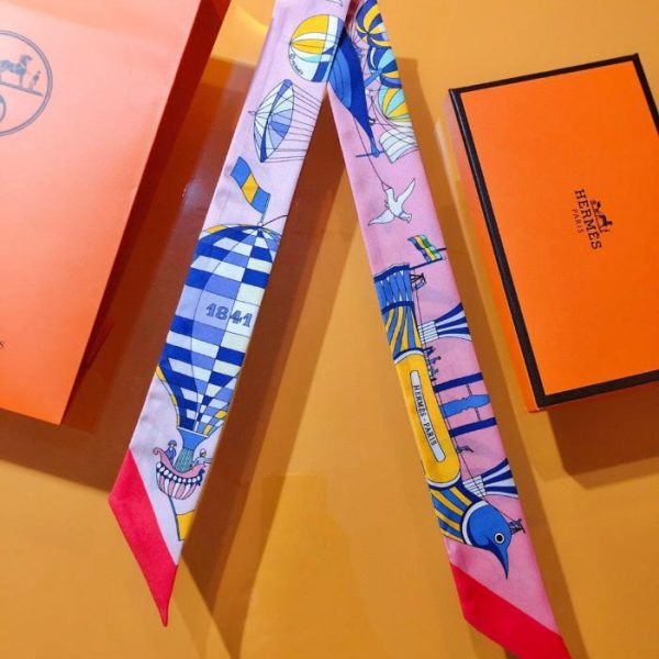 HMS2238 Mini foulard Hermes Twilly (ZDZ7RF) - Sogni che si librano nel cielo