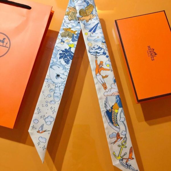 HMS2261 Mini foulard Hermes Twilly (9IV70K) - Design simile a una nuvola