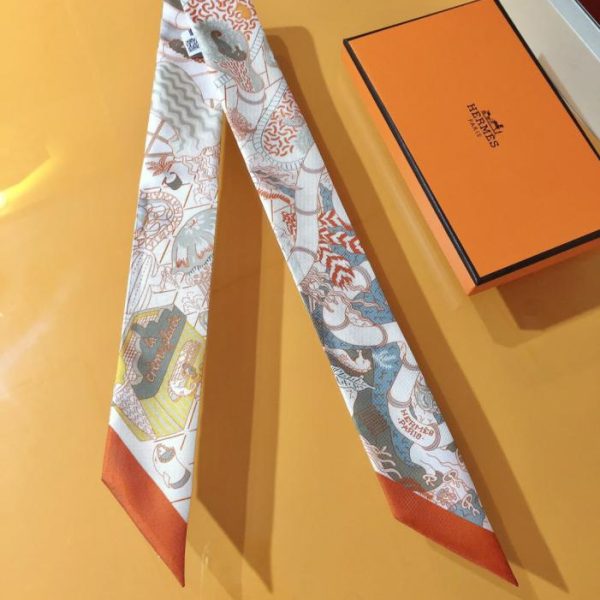 HMS2429 Hermès New Twilly [Water Park]‼ Realizzato in seta twill di altissima qualità (7YX4CH)