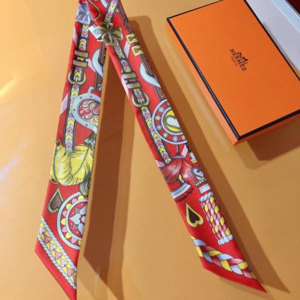 HMS2430 Hermès New Twilly 【Sweet Saddle】‼ Realizzato in seta twill di altissima qualità (AGF7FA)