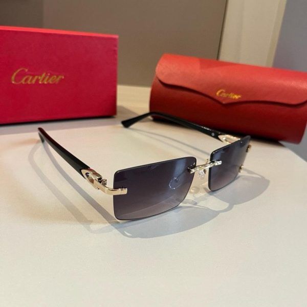 repliche,replica,perfette,siti di,affidabili,migliori siti,dove comprare,1:1,scarpe da ginnastica Occhiali da sole CARTIER Precious – Aste in policarbonato metallizzato, montatura senza telaio, finitura galvanizzata ultraleggera (Q8T9QV)