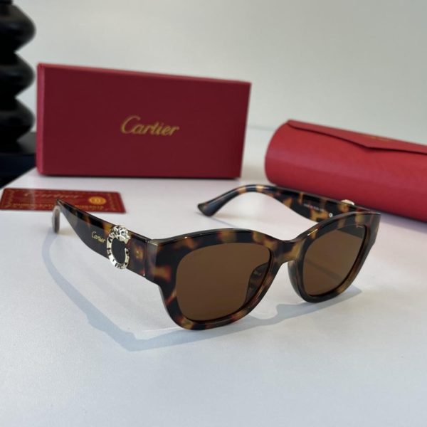Occhiali da sole Cartier con logo minimalista sulla stanghetta (F9LMHJ)