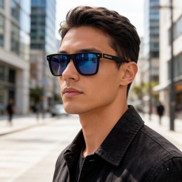 Occhiali da sole da guida da uomo PRADA di alta gamma, alla moda, eleganti e versatili (E3NUZ6)
