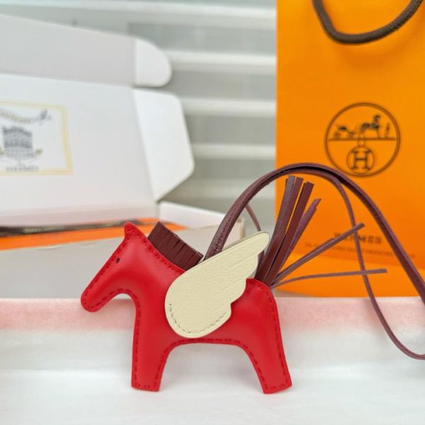 repliche,replica,perfette,siti di,affidabili,migliori siti,dove comprare,1:1,scarpe da ginnastica Nuovo portachiavi/ciondolo per borsa Hermes Rodeo Pegase, cucito a mano in pelle di agnello (9LWY21)
