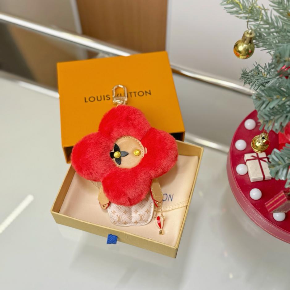repliche,replica,perfette,siti di,affidabili,migliori siti,dove comprare,1:1,scarpe da ginnastica Portachiavi Louis Vuitton VIVIENNE Girasole Rosso in Visone (CDERMS)