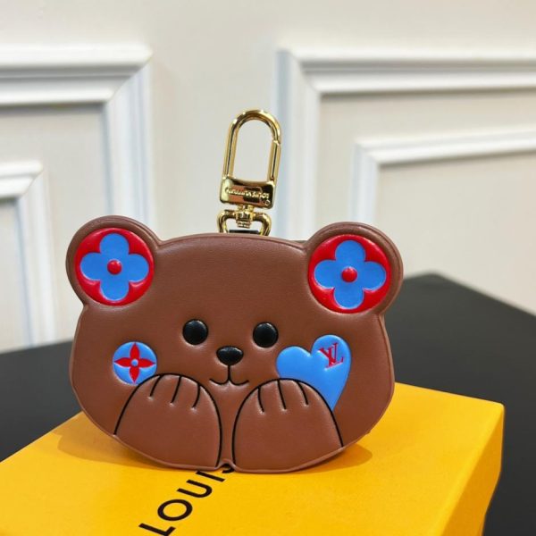 Portachiavi Louis Vuitton a forma di orsetto per auricolari (7Y2DRJ)