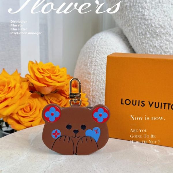 Nuovo portachiavi a forma di orsetto per auricolari Louis Vuitton (T93L2G)