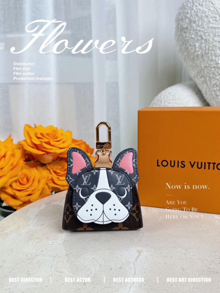 repliche,replica,perfette,siti di,affidabili,migliori siti,dove comprare,1:1,scarpe da ginnastica Nuovo portachiavi Louis Vuitton a forma di bulldog francese per auricolari (JY12I0)