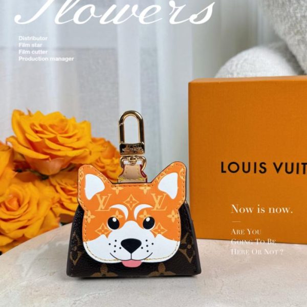 Nuovo ciondolo per borsa per auricolari Louis Vuitton Akita Inu (6FL9HT)