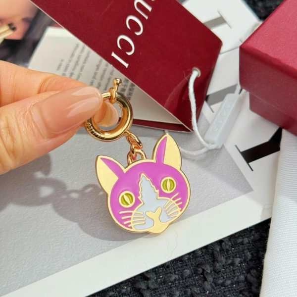 Nuovo portachiavi/ciondolo a forma di gatto Gucci (76B8LB)