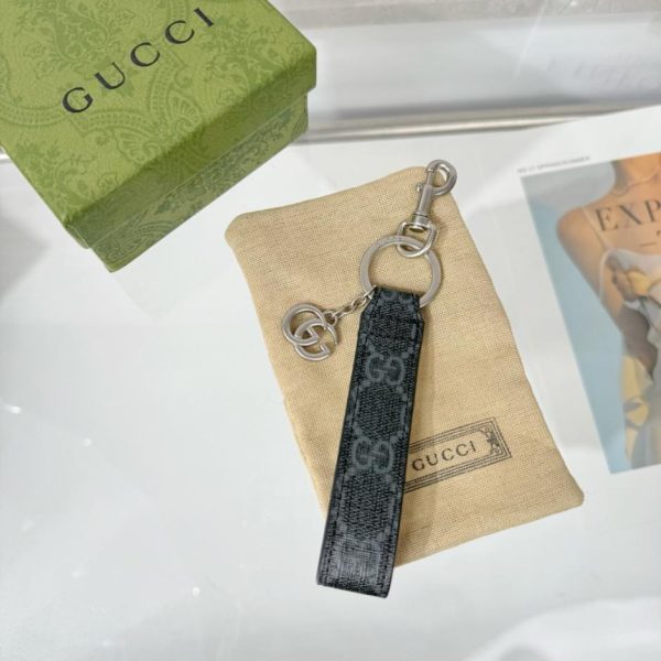 Nuovo portachiavi/ciondolo per auto Gucci in pelle (CTEX4Z)