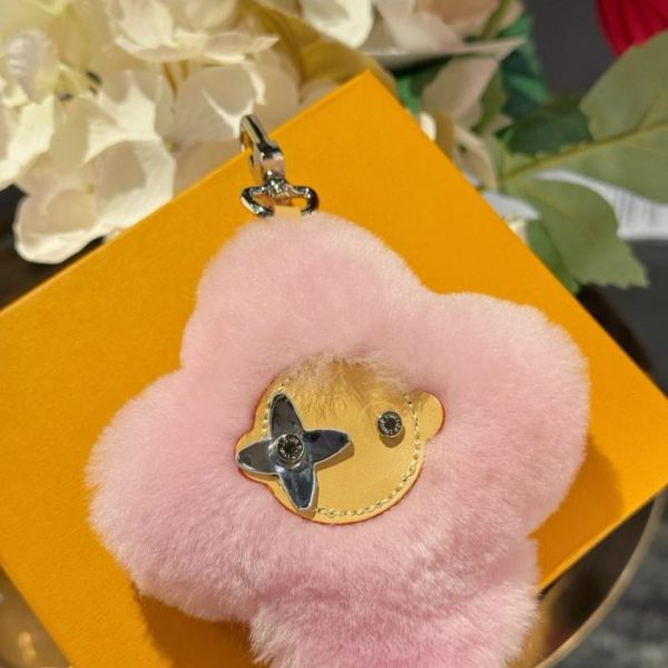Nuovo arrivo: portachiavi/ciondolo per borsa LOUIS VUITTON VIVIENNE SHEARLING con pompon a forma di girasole (B2HXTU)