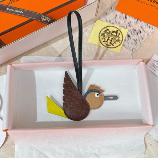 Nuovo charm Hermes a forma di uccello, ciondolo per borsa Hermes a forma di uccello, ornamento per borsa, portachiavi (74XRUI)