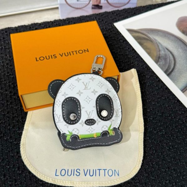 repliche,replica,perfette,siti di,affidabili,migliori siti,dove comprare,1:1,scarpe da ginnastica Portachiavi Louis Vuitton M03397 Panda per auricolari (1EY7FM)