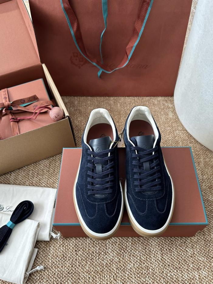 repliche,replica,perfette,siti di,affidabili,migliori siti,dove comprare,1:1,scarpe da ginnastica Nuove scarpe da allenamento Tennis Walk German di Loro Piana, blu scuro (E50BQH)