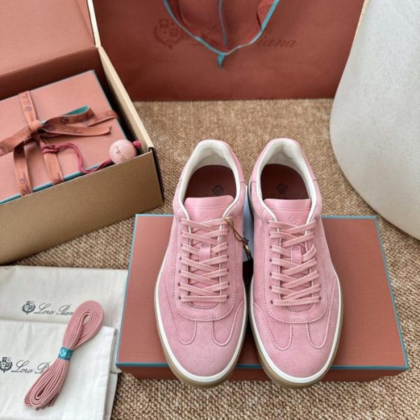 Nuove scarpe da allenamento Tennis Walk German di Loro Piana, colore Cherry Blossom (G80XB2)