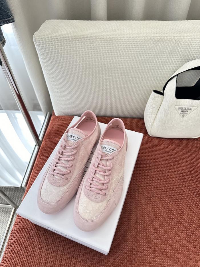 repliche,replica,perfette,siti di,affidabili,migliori siti,dove comprare,1:1,scarpe da ginnastica Le nuove sneakers basse con lacci SUNNY di Jimmy Choo in rosa (0BOBNQ)