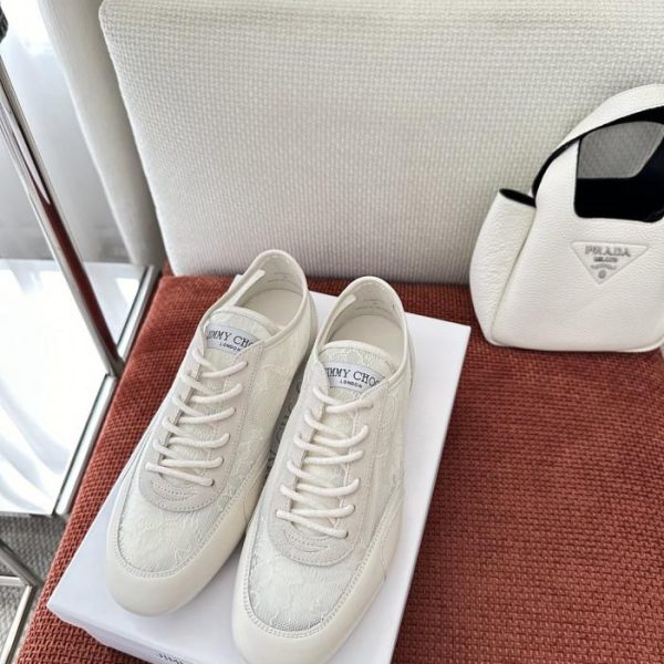 Le nuove sneakers basse con lacci SUNNY di Jimmy Choo, bianche (EA4MHE)