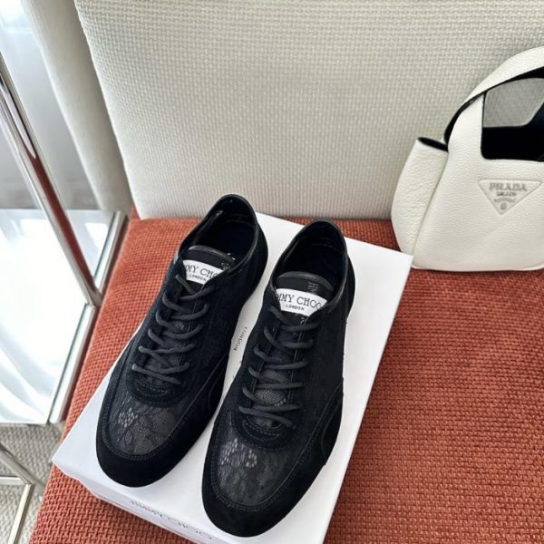 Le nuove sneakers basse con lacci SUNNY di Jimmy Choo, nere (MI6MRG)