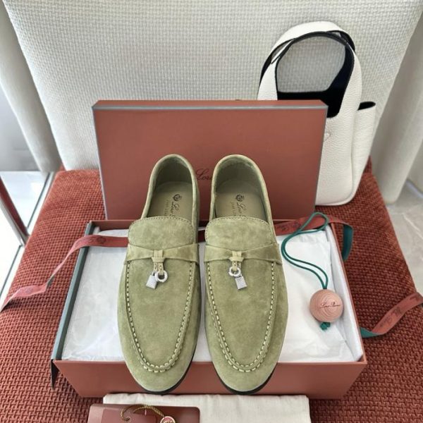 Mocassini da donna Loro Piana New Joan, verde acquamarina (70H7SQ)